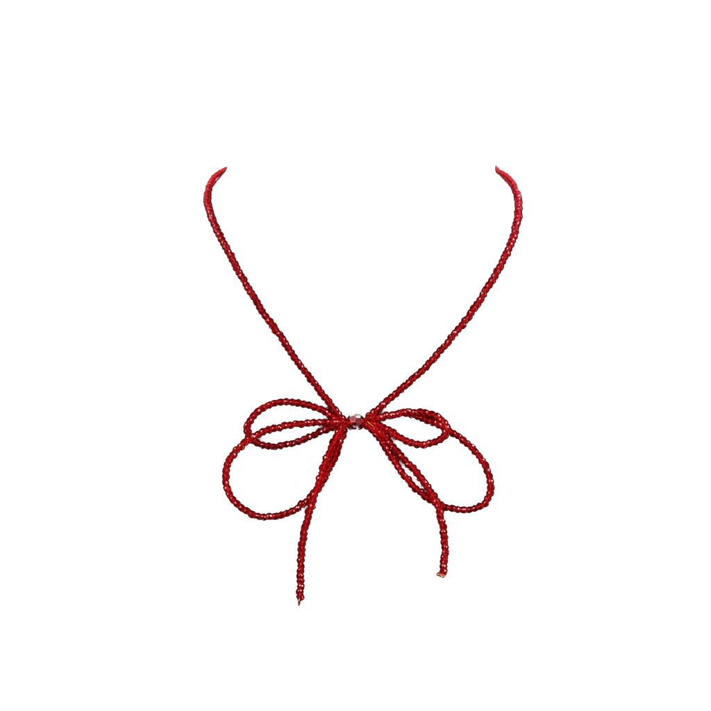 Scarlet Bow Necklace