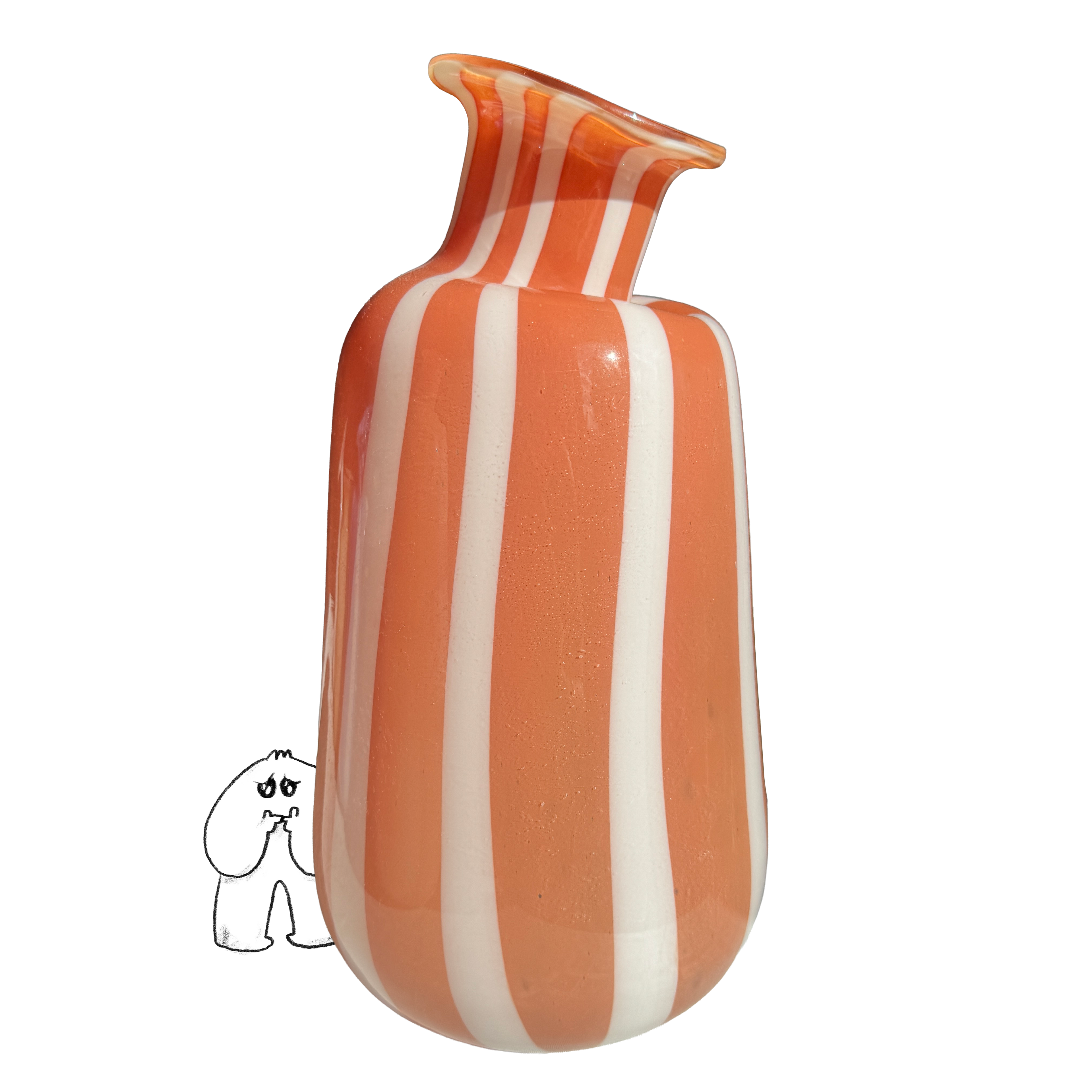Orange Stripe Vase