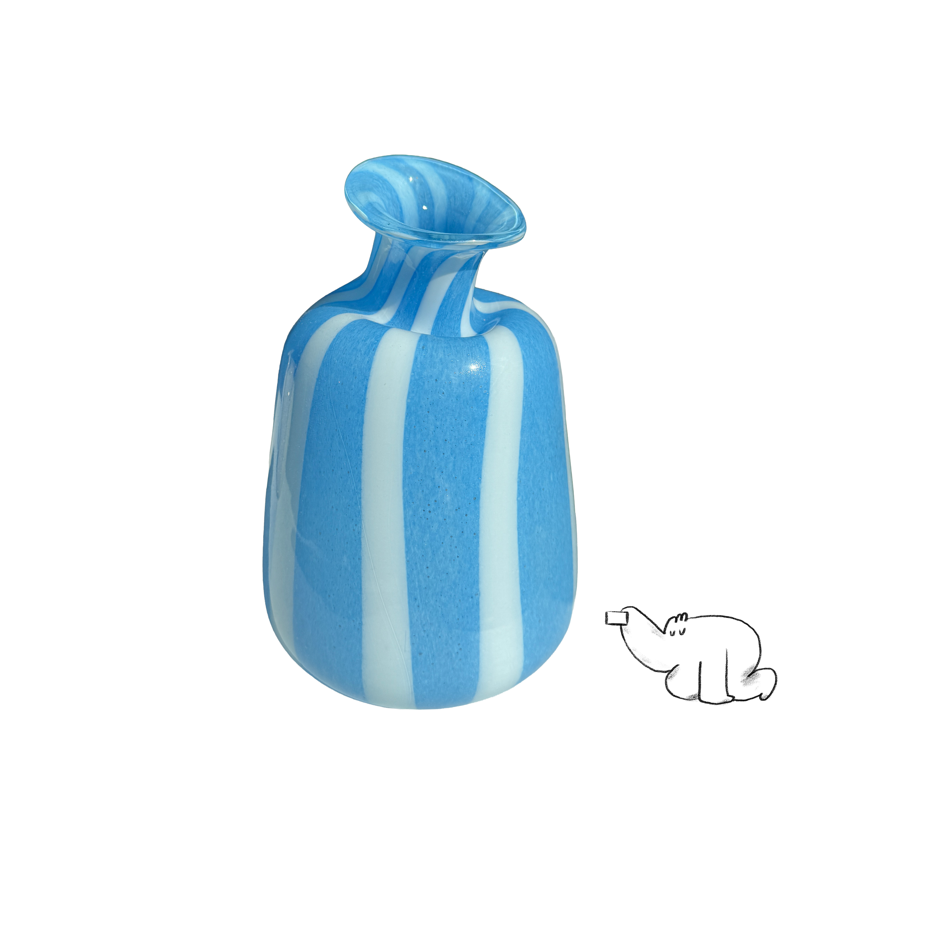 Blue Stripe Mini Vase